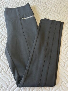 🖤 INC International Concepts Black Ponte Leggings with Zip Detail